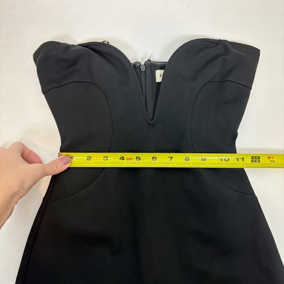 NICHOLAS Tena Deep V Sweetheart Strapless Gown in Black Size 0 - Picture 12 of 14